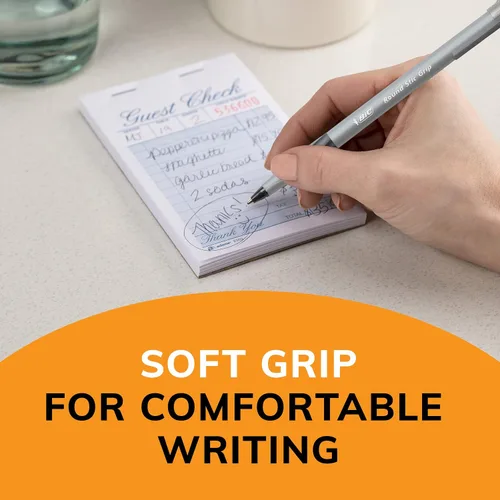 Miniatura 4 de BIC Bolígrafos Round Stic Grip Xtra Comfort, color negro, punta media (1.2 mm), paquete de 36 unidades, bolígrafos perfectos para escribir