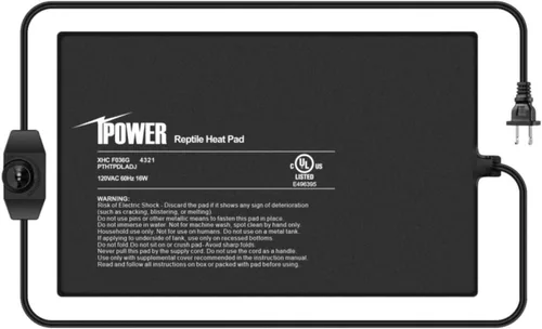 Miniatura 19 de iPower Almohadilla de calor para reptiles de 8W bajo el tanque, calentador de terrario para tortugas, lagartos, ranas y otros animales pequeños