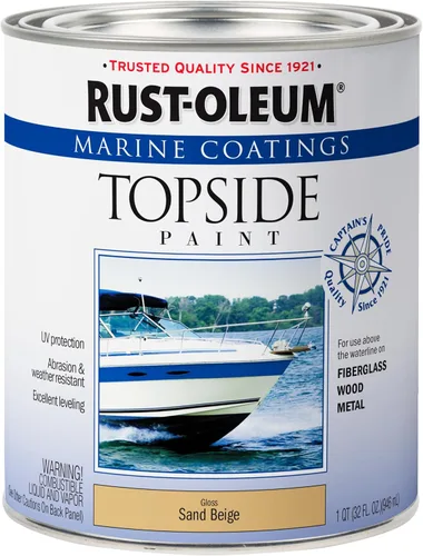 Miniatura 8 de Rust-Oleum 207005 Pintura para cubierta marina Marine Coatings, cuarto de galón, color gris acorazado