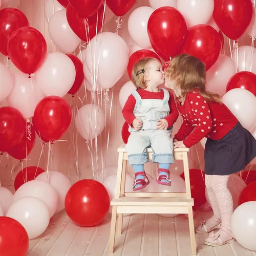Miniatura 4 de FOTIOMRG Paquete de 100 globos rojos de 12 pulgadas, globos de látex rojos para el día de San Valentín, cumpleaños, boda, decoración de fiesta