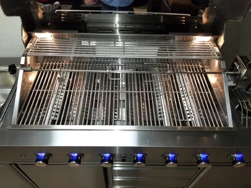 Miniatura 9 de Parrilla de cocina de acero inoxidable 3 en 1 negro para barbacoa al aire libre, isla de cocina, gas licuado de gas licuado de gas licuado de gas