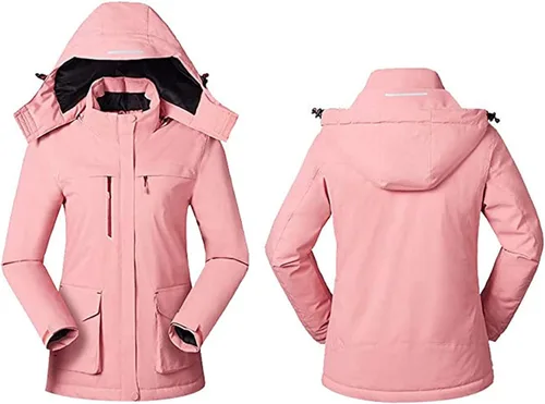 Chaqueta térmica para mujer, chaqueta con capucha eléctrica delgada, adecuada para deportes al aire Libre, Ciclismo y motocicletas, Pesca, esquí,