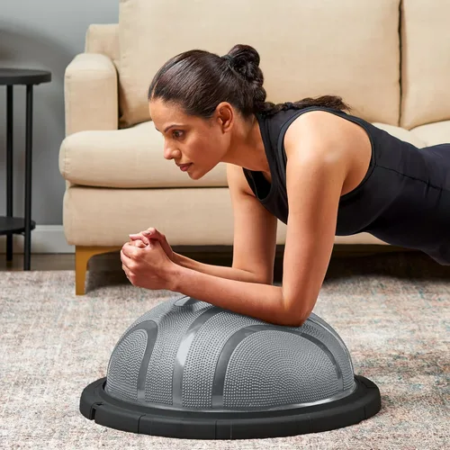 Miniatura 8 de Lifepro Half Balance Ball Trainer - Pelota de estabilidad para ejercicio, entrenamientos de cuerpo completo, gimnasio en casa y terapia física, Gris