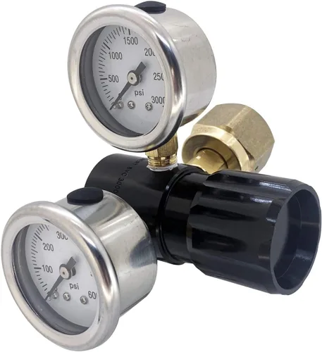 Miniatura 2 de Regulador de CO2 de dióxido de carbono ajustable de alto flujo 475 PSI y kit de mango para neumáticos Jeep