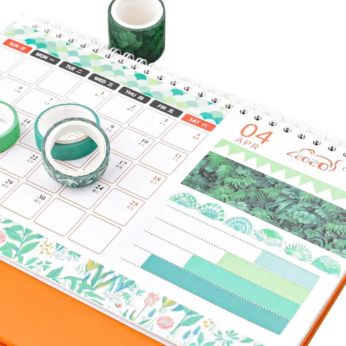 Miniatura 3 de Juego de 12 rollos de cinta Washi con varios patrones, suministros de manualidades para decoración de bricolaje y manualidades, estilo A