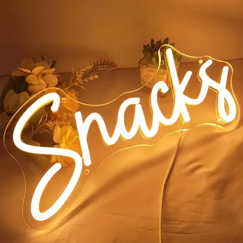 Miniatura 2 de SYLHOME Letrero de Luz LED de Neón para Snacks, Letrero de Café, Pastel, Caramelo, Barra de Tienda, Puesto, Dormitorio, Pared, Decoración, Boda