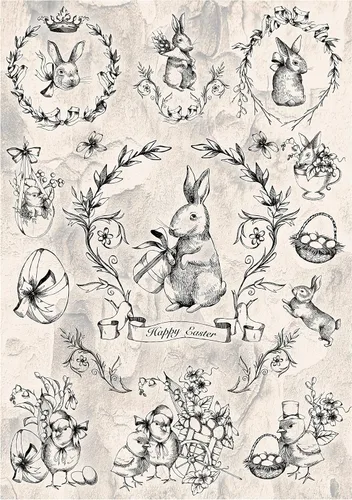 Miniatura 31 de Papel de arroz para decoupage A4, papel vintage para decoupage, papel vintage (Highland de Navidad - 2 hojas)