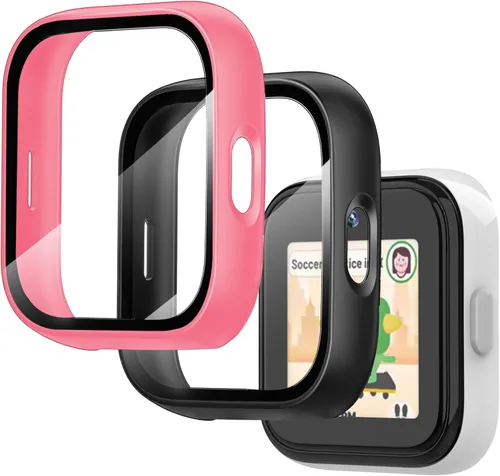 Miniatura 17 de Paquete de 2 fundas compatibles con T-Mobile SyncUp Kids Watch, carcasa rígida de policarbonato con vidrio templado para accesorios de reloj SyncUp