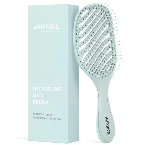 Miniatura 13 de AIMIKE Cepillo para desenredar, cepillo desenredante ventilado para cabello mojado y seco con cerdas suaves, cepillo para desenredar sin dolor