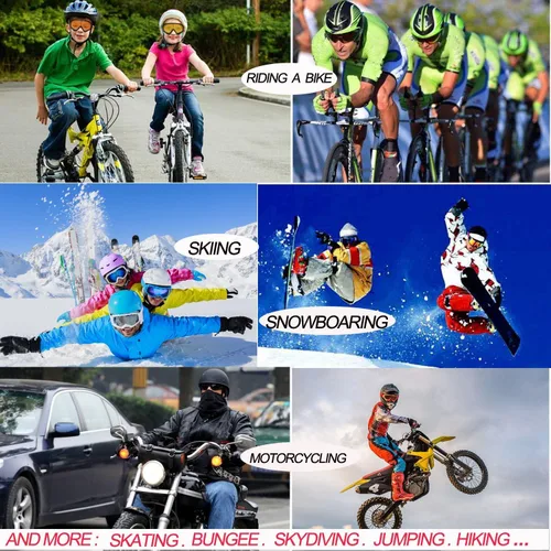Miniatura 7 de Gafas de esquí, paquete de 3 gafas de nieve para hombres, mujeres, niños y jóvenes, protección UV400 para esquí y snowboard Multicolor/Amarillo/Tawny