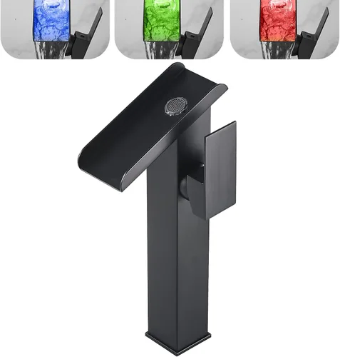 Miniatura 18 de Grifo de lavabo de baño dorado de una sola manija de 1 o 3 agujeros de 4 pulgadas, cascada de 4 pulgadas, grifo de baño moderno de latón para lavabo