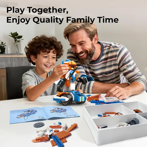 Miniatura 6 de Apitor Kit de Construcción de Robot X, 12 en 1 Programable con Aplicación, Control Remoto APP, Vehículo RC, Conjunto de Codificación de Robótica