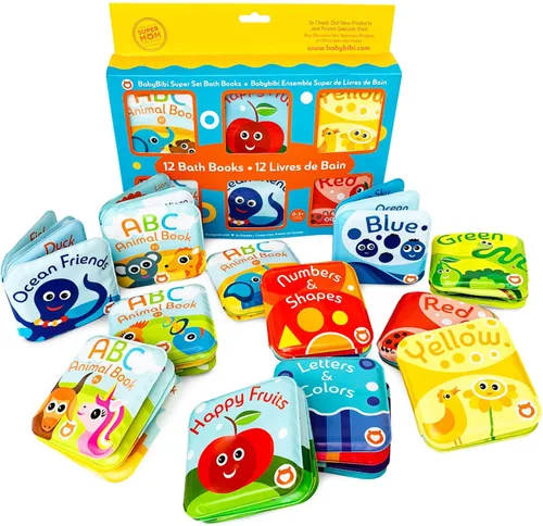 Miniatura 8 de Libros flotantes de baño para bebés. Juguetes de baño de aprendizaje para niños. Juguetes de baño impermeables para niños. Juguetes de baño
