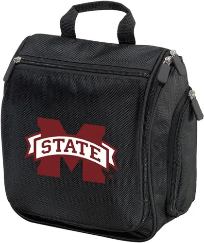 Miniatura 4 de Bolsas de aseo de la Universidad Estatal de Mississippi o kits de afeitado para hombre, bolsa de viaje colgante, Gris Mississippi State Logo