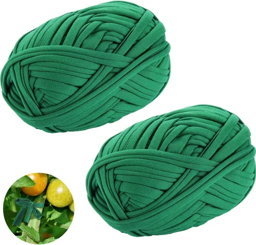 Miniatura 7 de BBTO Cordel de jardín suave para plantas, lazo verde para jardín, cinta elástica de jardinería, soporte de plantas para atar el hogar, plantas