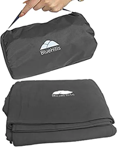 Miniatura 23 de BlueHills Mantas de Viaje Ultra Compactas para Dos con Estuche de Transporte Portátil Estuche Mantas de Avión Grandes de Felpa Suave Premium Paquete