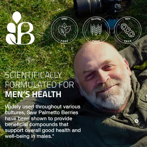 Miniatura 3 de Bronson Saw Palmetto Extra Strength apoya la función saludable de la próstata y el apoyo a la salud urinaria, sin OMG, 100 cápsulas vegetarianas