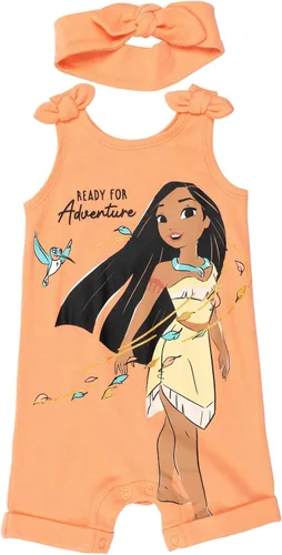 Miniatura 12 de Disney Princesa Rapunzel Ariel Belle Jasmine Aurora - Mameluco y diadema para niñas recién nacidas hasta niños pequeños