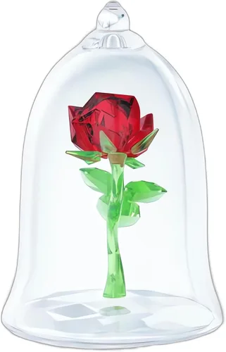 Miniatura 4 de Swarovski Figura coleccionable de cristal de la Bella y la Bestia, rosa encantada La belleza y la bestia