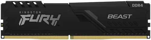 Kingston Fury Beast Memoria de escritorio de un solo stick KF432C16BB/16, 16 GB 3200 MHz DDR4 CL16, color negro