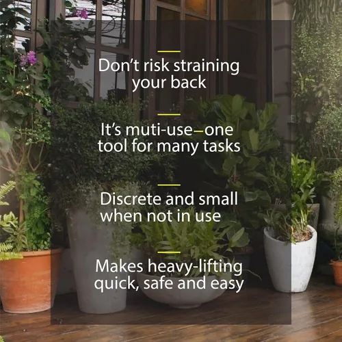 Miniatura 4 de ProLifter - Correas de elevación de soporte para plantas de 400 libras para mover rocas pesadas, bolas de raíz, macetas de jardinería, macetas