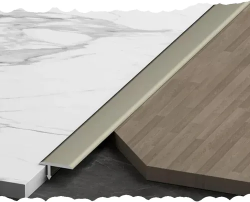 Miniatura 7 de HCZION Tiras de umbral para puertas, tiras de transición para moldura en T, tira divisora plana con moldura en T, reductor de umbral de puertas