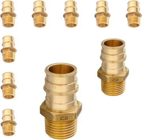 Miniatura 8 de Paquete de 2 accesorios de expansión Niikappu Pex-A, adaptador de flujo completo NPT hembra de 1 pulgada Pex-A x 1 pulgada, accesorio de tubería
