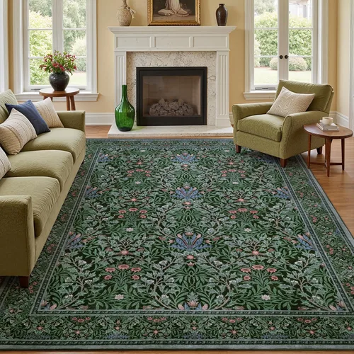 Miniatura 23 de Alfombras lavables con estampado de insectos 5x7, alfombras suaves para sala de estar, alfombra ultradelgada antideslizante moderna para dormitorio