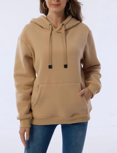 Miniatura 3 de Sudadera con capucha de invierno para mujer con forro polar cálido