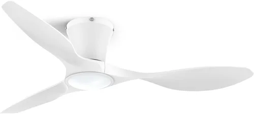 Miniatura 19 de ocioc Ventilador de techo silencioso con luz LED, motor de CC de 32 pulgadas, control remoto de gran volumen de aire, nogal para cocina, dormitorio