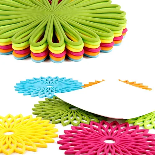 Miniatura 7 de ME.FAN Salvamanteles de silicona – Almohadillas calientes de cocina para ollas y platos – Salvamanteles aislados para tetera – Flexible, duradero