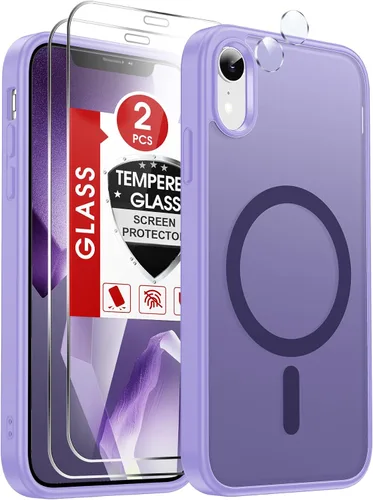 Miniatura 40 de LeYi Funda para iPhone XR: con protector de pantalla X2 + 2 funda para cámara [compatible con MagSafe] Funda protectora magnética i iphoneXR