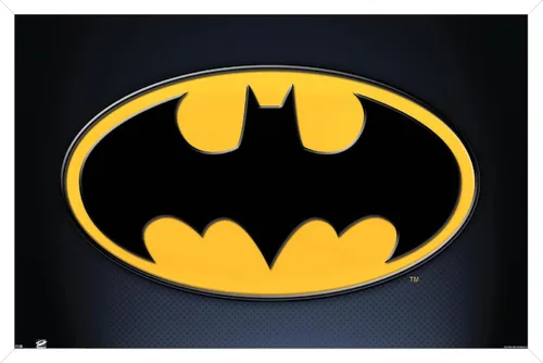 Miniatura 14 de Trends International DC Comics - Póster de pared de Batman con símbolos, 14.725 x 22.375 pulgadas, versión enmarcada de madera de granero