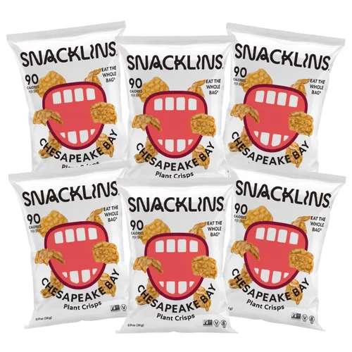 Miniatura 14 de SNACKLINS Chesapeake Bay - Patatas fritas a base de plantas – Veganas, sin gluten, sin granos, Kosher, aperitivo saludable bajo en calorías – Solo