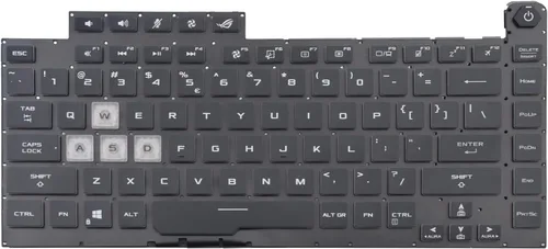 Miniatura 3 de Teclado de repuesto compatible con Asus G512 G531GD G531GT G531GU G531GV G531GW G532 GL531 G15 6037B0203201 (la luz de fondo es de ocho puntadas)