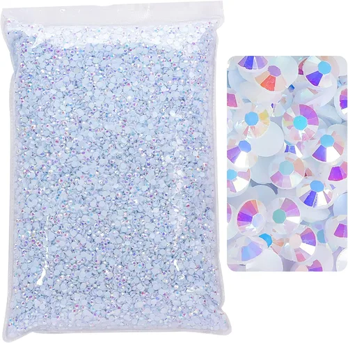 Miniatura 19 de 50000 piezas de diamantes de imitación con parte posterior plana, resina sin termoadhesión, gran cantidad al por mayor para manualidades, bricolaje