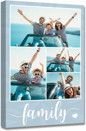 Miniatura 15 de LZIMU Impresiones en lienzo de collage con tus fotos personalizadas múltiples imágenes para pared, collage personalizado de fotos, regalos