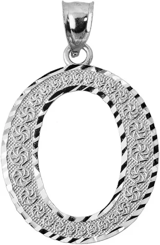 Miniatura 8 de Claddagh Gold . Colgante de plata de ley 925 con inicial de letras A-Z disponible en pequeño, mediano y grande