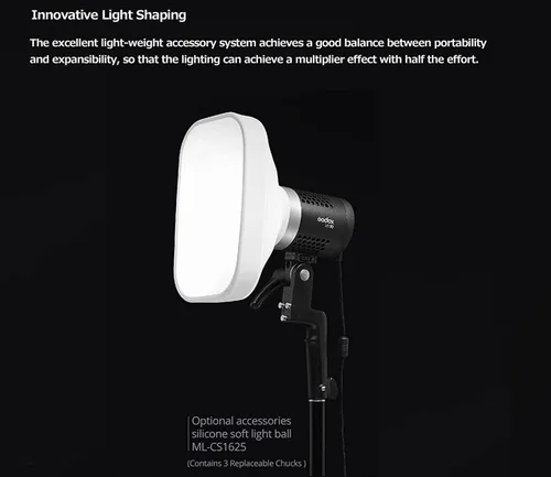 Miniatura 4 de GODOX ML-CS1625 Softbox Kit de cúpula de difusión con 3 adaptadores, difusor plegable para GodoxV1 Serie V1 ML30 ML60BI AD200PRO AD300PRO 400PRO V