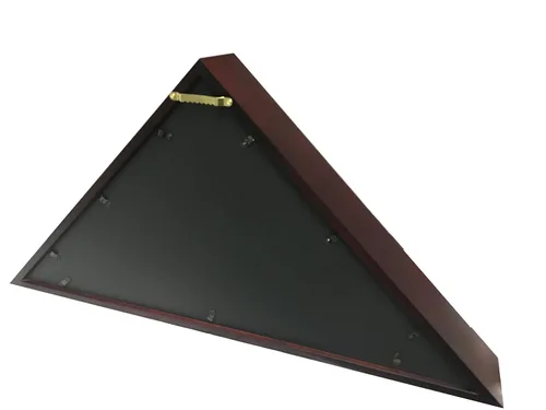 Miniatura 2 de Estuche sólido de cerezo para bandera estadounidense de 5 נ9.5 pies para entierro de veterano