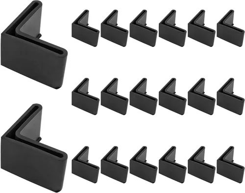 Miniatura 9 de Bivethoi 20 tapas de goma de 1-3/8 pulgadas / 1.378 in, tapas de extremo de hierro angular, cubiertas de goma en forma de L, almohadillas de hierro