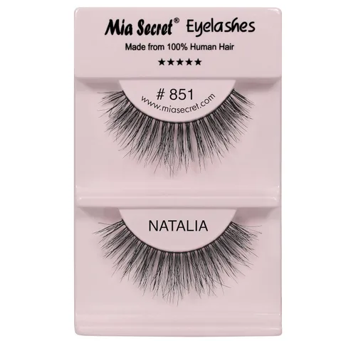 Miniatura 16 de Mia Secret Demi Wispies - Pestañas postizas de estilo natural, pestañas de tira fina, banda transparente invisible, pestañas de cabello humano