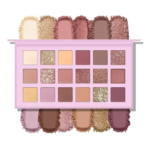 Miniatura 14 de KYDA Paleta de sombra de ojos Netural Nude de 5 colores con pincel, sombra de ojos marrón mate, paleta de ojos mate, regalo de maquillaje de ojos