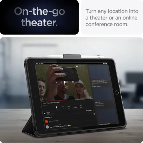Miniatura 6 de Spigen Funda para iPad 10.2, iPad de 9ª/8ª/7ª generación (2021/2020/2019), Ultra Hybrid Pro con parte trasera transparente y soporte para lápices