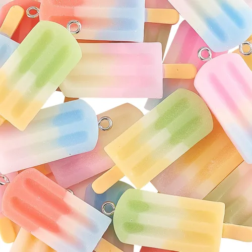 Miniatura 16 de Encantos de esmalte de postre de comida de caramelo piruleta, Metal
