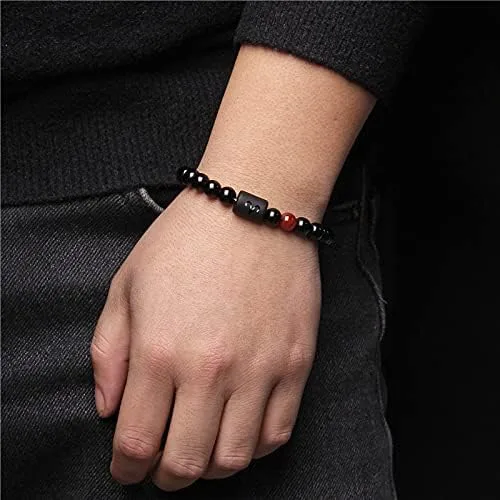 Miniatura 2 de CSIYANJRY99 Pulseras del zodiaco para hombres y mujeres, signo del zodiaco, 12 constelaciones, horóscopo, pulsera de 0.315 in, obsidiana natural