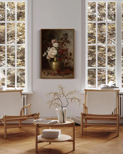 Miniatura 2 de VIYYIEA Arte de Pared en Lienzo Enmarcado Decoración del Hogar, Decoración de Granja Valles Ondulantes bajo Cielos Despejados Pintura de Pared