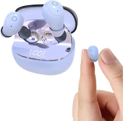 Miniatura 9 de Xmenha Mini auriculares invisibles pequeños para dormir inalámbricos Bluetooth para orejas pequeñas, discretos, de perfil bajo, auriculares ocultos