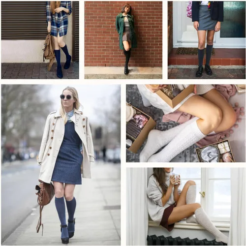 Miniatura 4 de Calcetines, de Tipi Toe, para mujer, de mezcla de lana, de media pierna, acanalados, para botas
