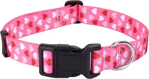 Miniatura 32 de Mihqy - Collar de perro, patrones geométricos florales, tribales, bohemios, collar de estilo étnico, suave y ajustable, para perros pequeños, Pink